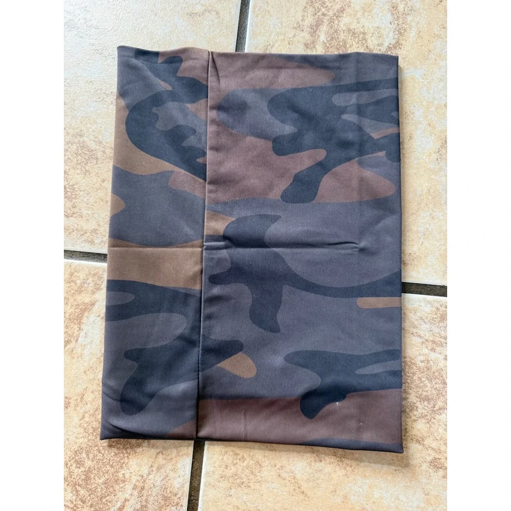 ASRV DSG-0548 Camo Neck Gaiter Brown Tactical Training Face Shield Mask